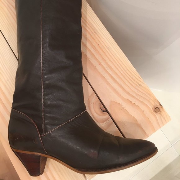 *SOLD on Ebay*Super Rare MINT Tall Vintage Frye Western boots 8 1/2 (Will fit 8) - Picture 4 of 8